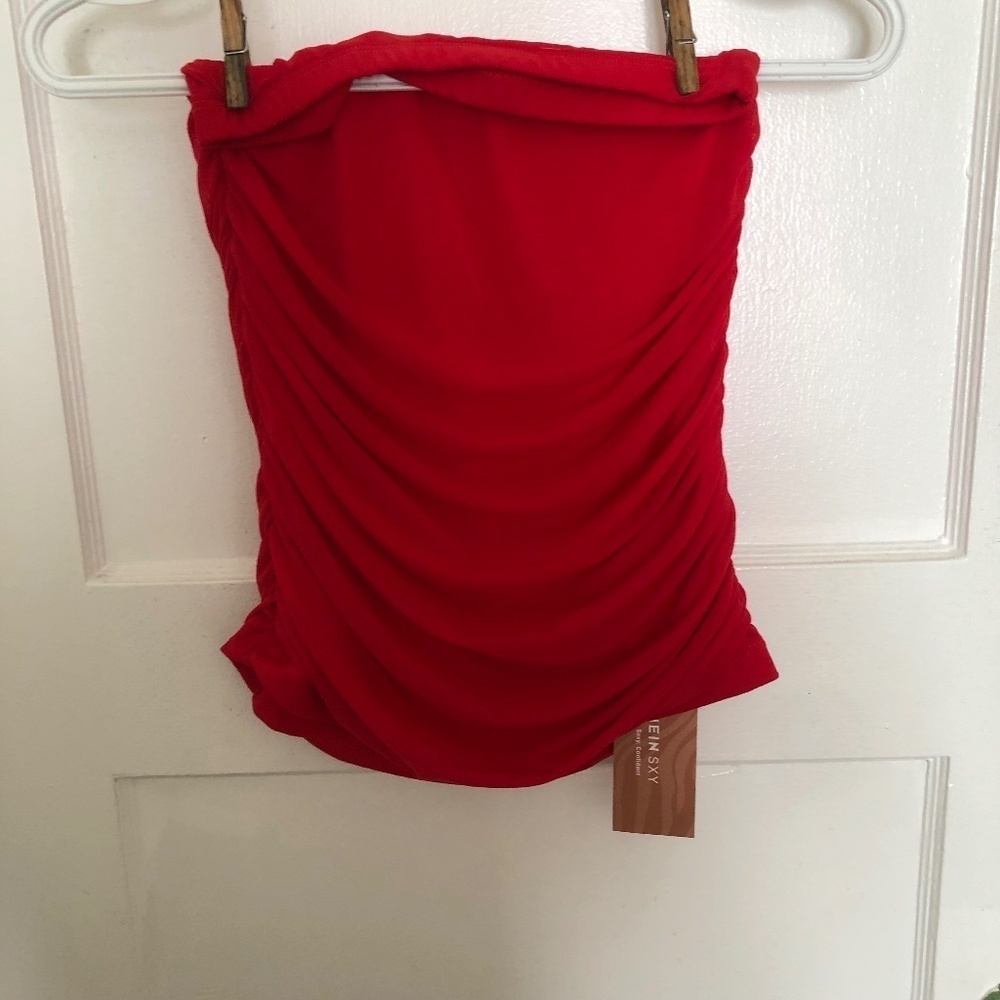 Shein Syx size 4 red tube like top , new with tags
